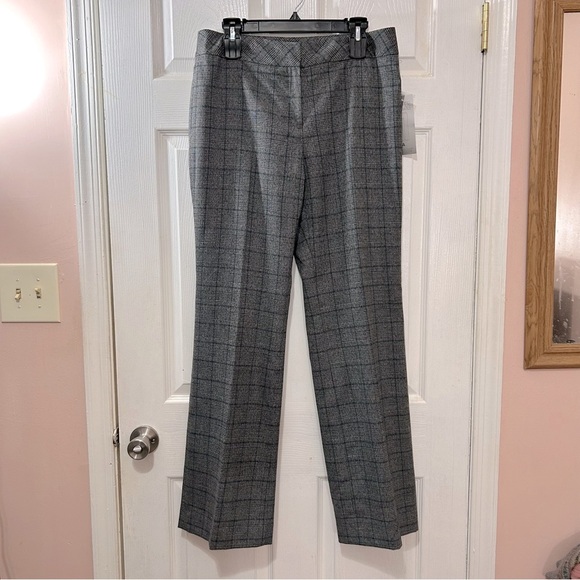 Kasper Separates Pants Trousers Ava Curvy Fit Boot Cut Women's Plaid Size 8 NWT - Picture 1 of 7